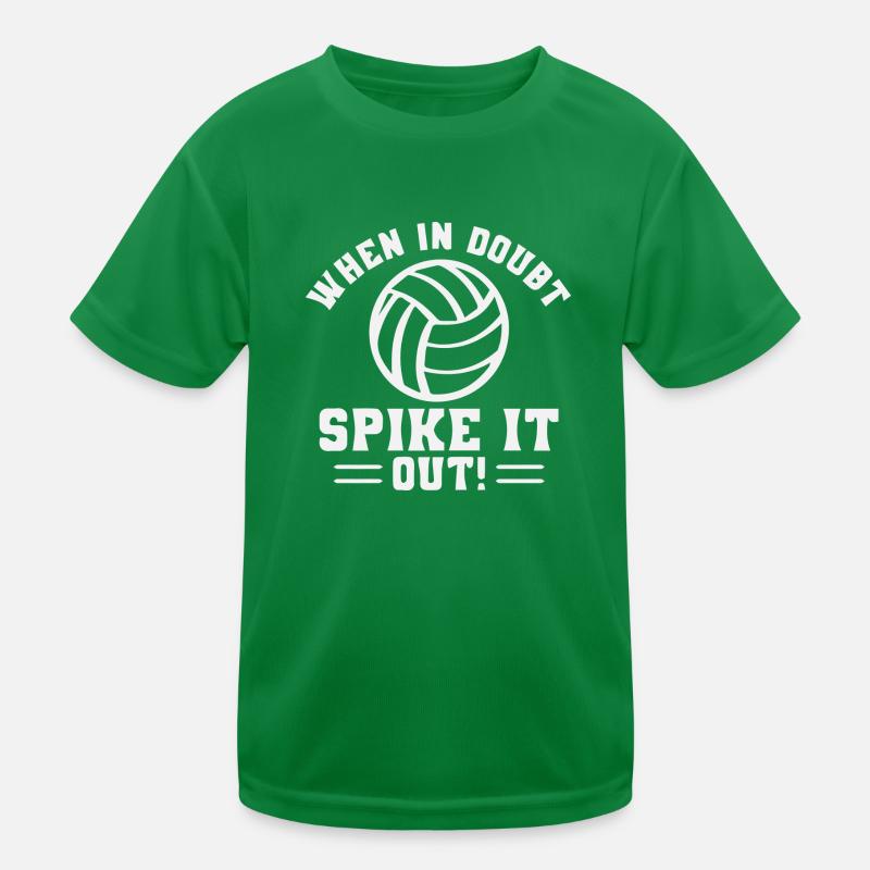 When In Doubt Spike It Out Volleyball Kinder Funktions-T-Shirt