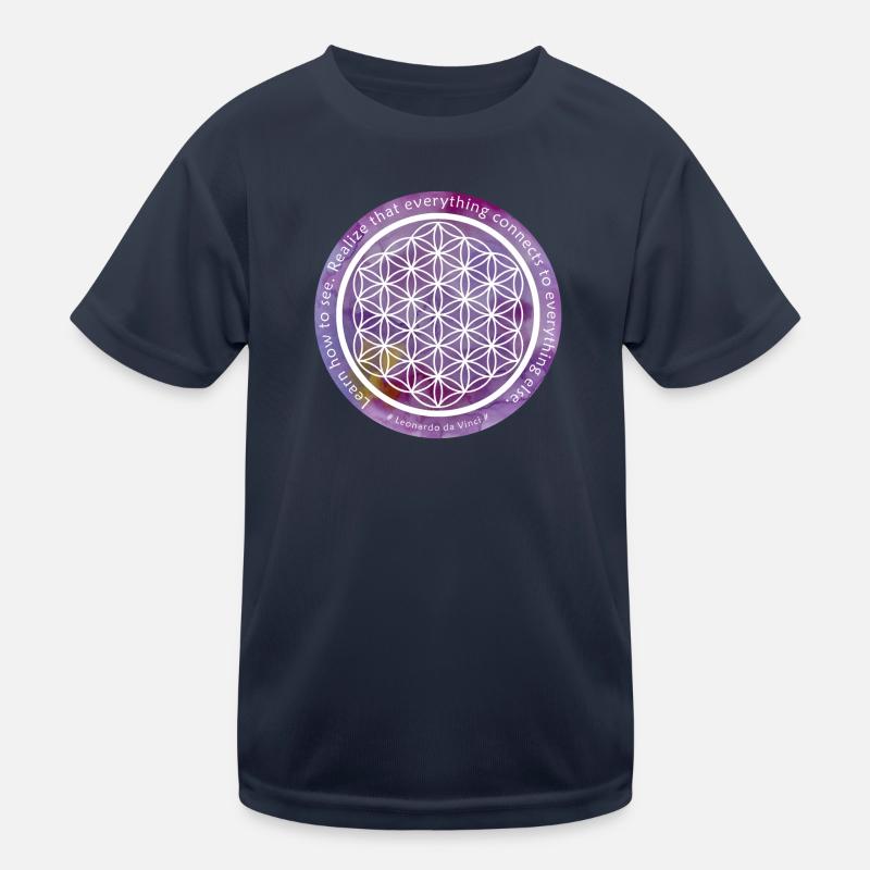 Blume des Lebens - Leonardo da Vinci Kinder Funktions-T-Shirt