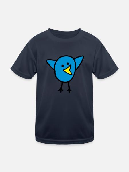 tweet - Kinder Funktions-T-Shirt - Navy - Vorne