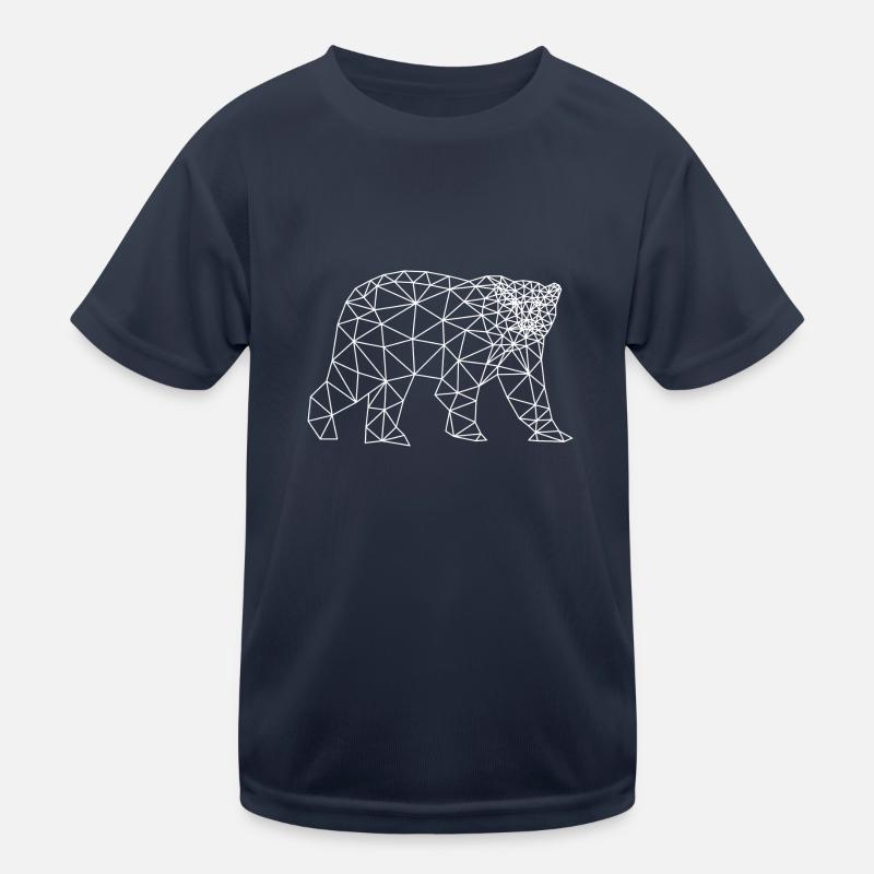 polar bear polygon polar bear Kids Functional T-Shirt