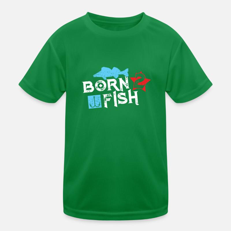 Né pour pêcher Pêche Pêche T-shirt sport Enfant