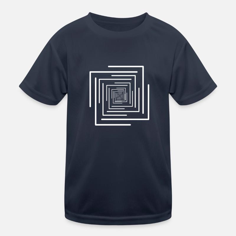 White lines and lines illusion Kids Functional T-Shirt