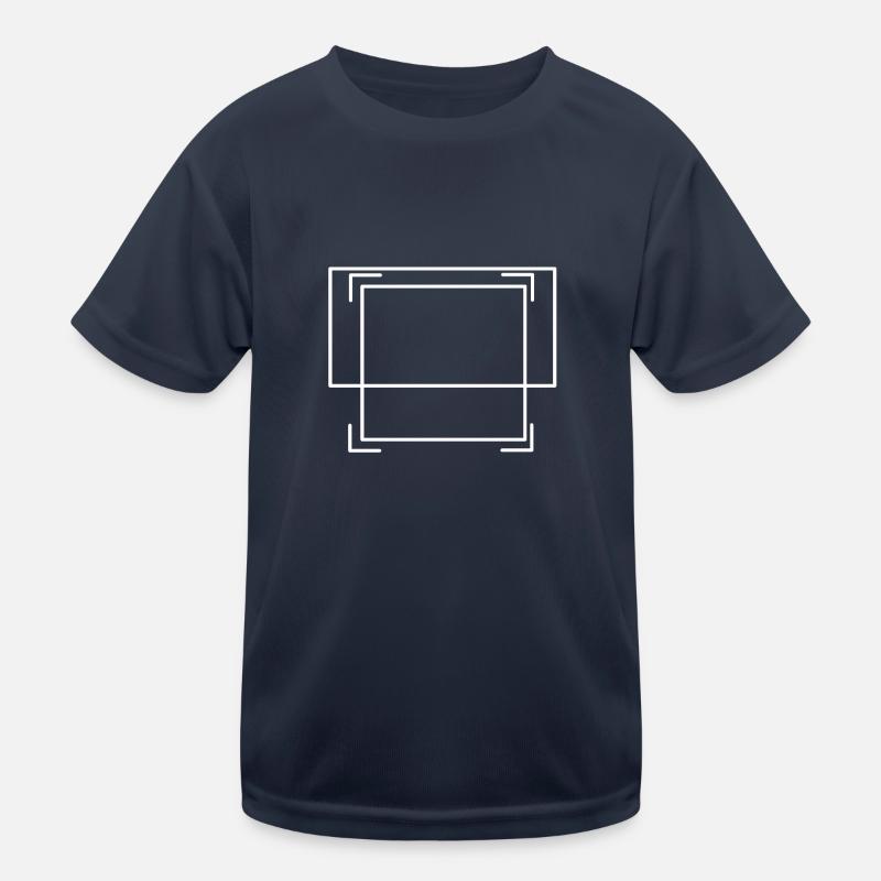 A white frame with lines strokes Kids Functional T-Shirt