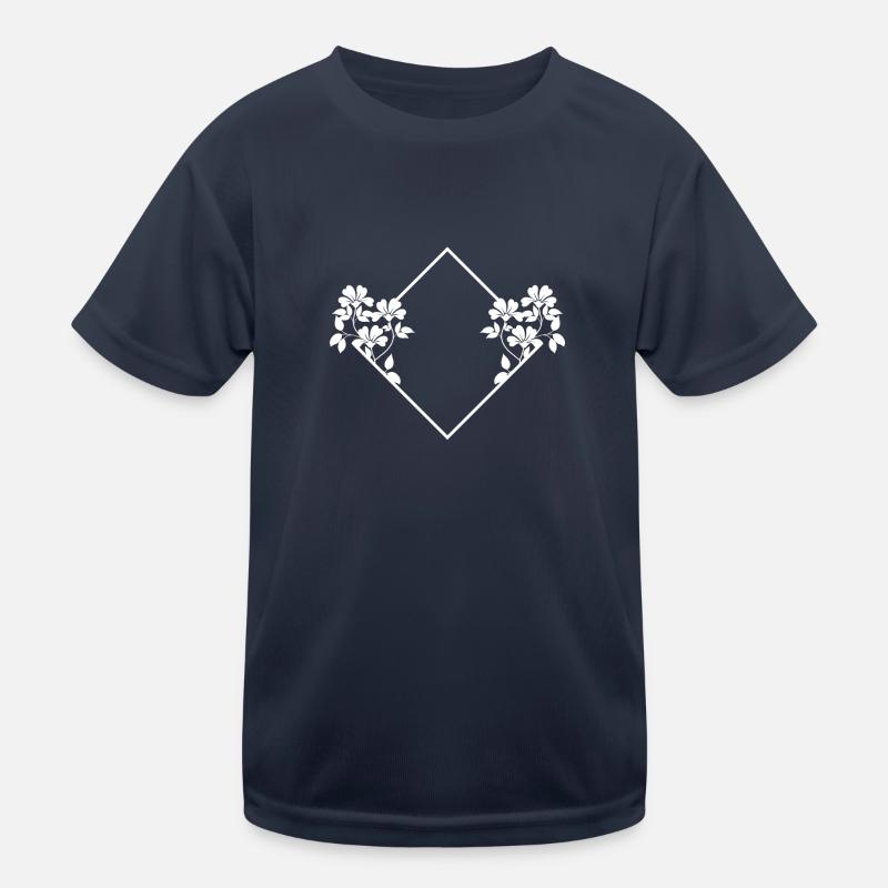 Triangle frame with flowers decoration shapes Kids Functional T-Shirt