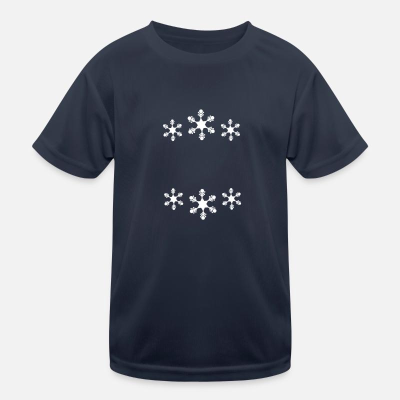 Winter Christmas Snowflake Frame Kids Functional T-Shirt