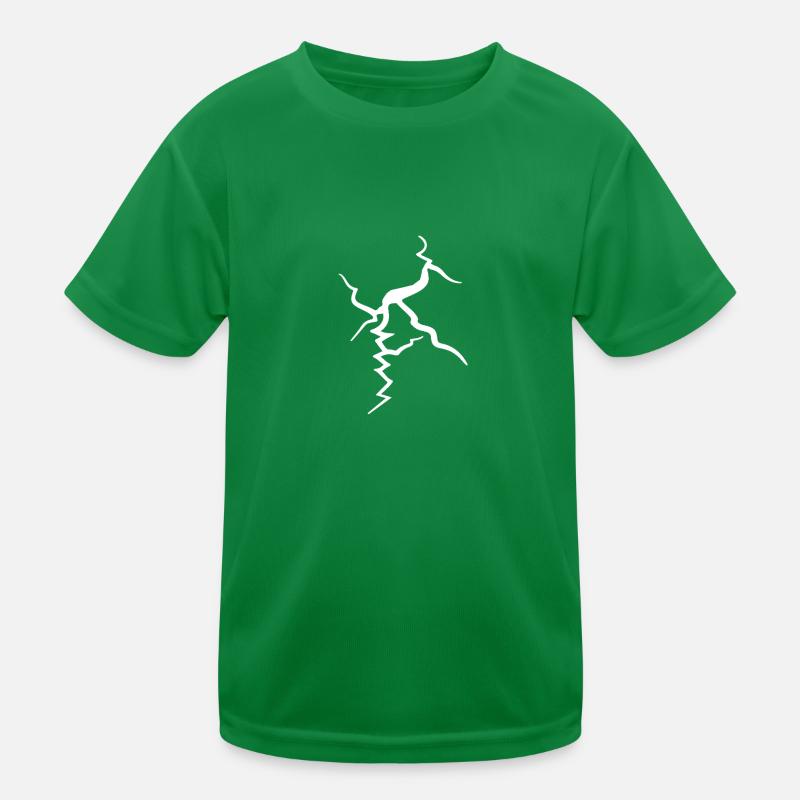 Décoration d’éclair White Crack Split T-shirt sport Enfant