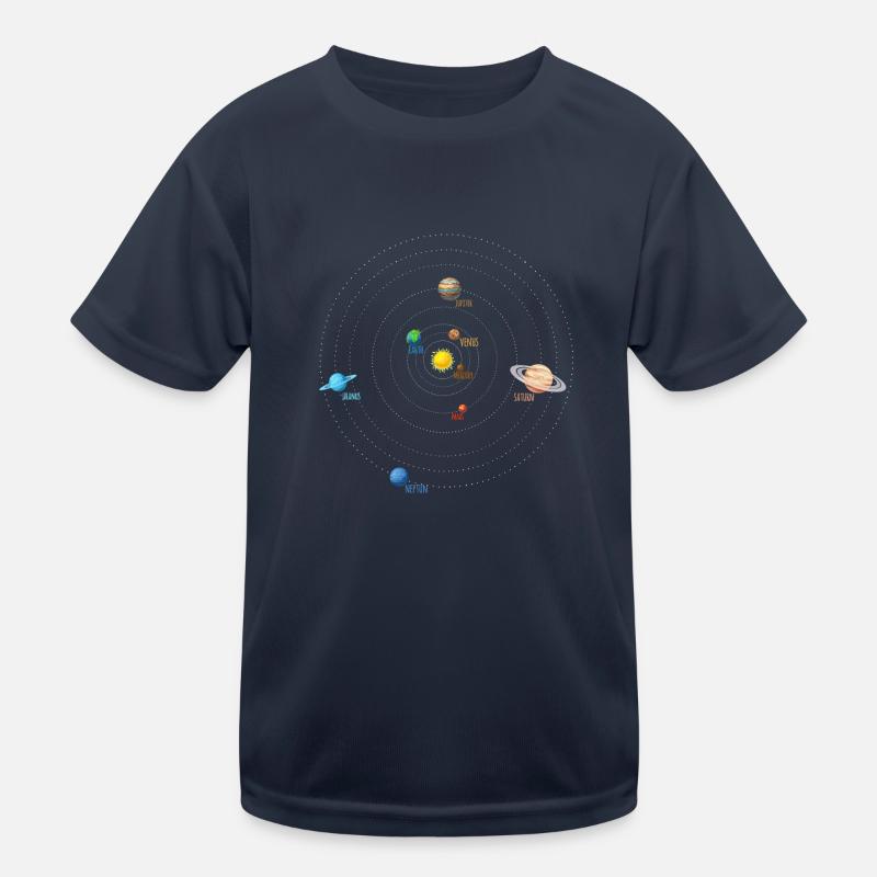 Notre système solaire Français T-shirt sport Enfant