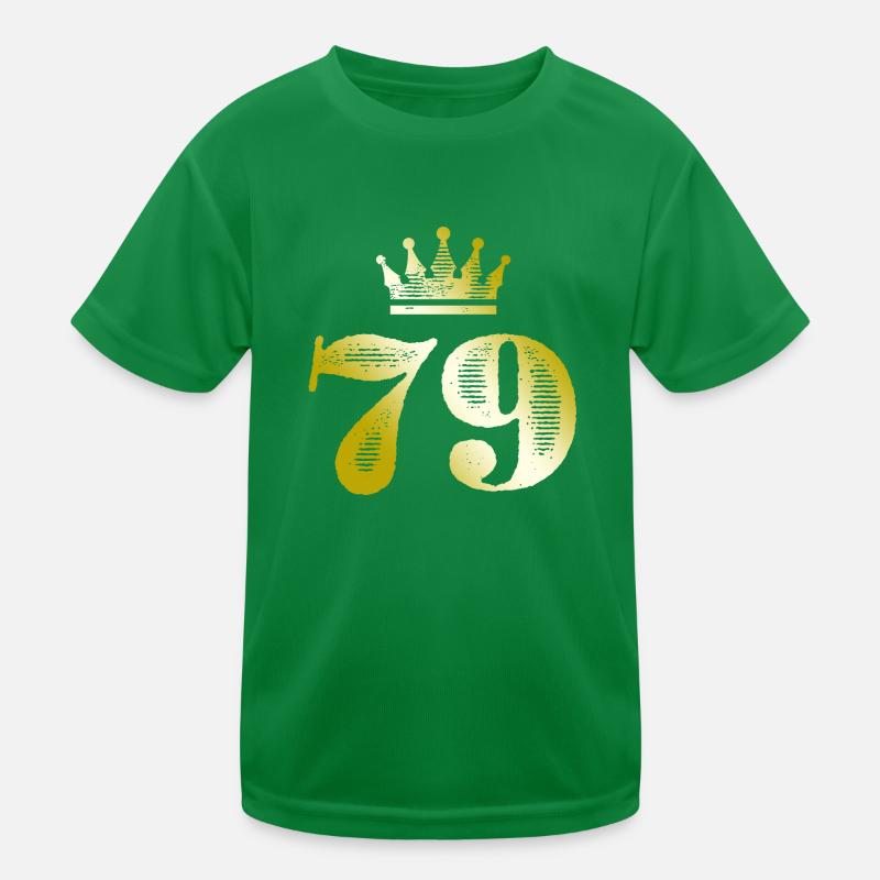 79 Number Crown Gold Kids Functional T-Shirt
