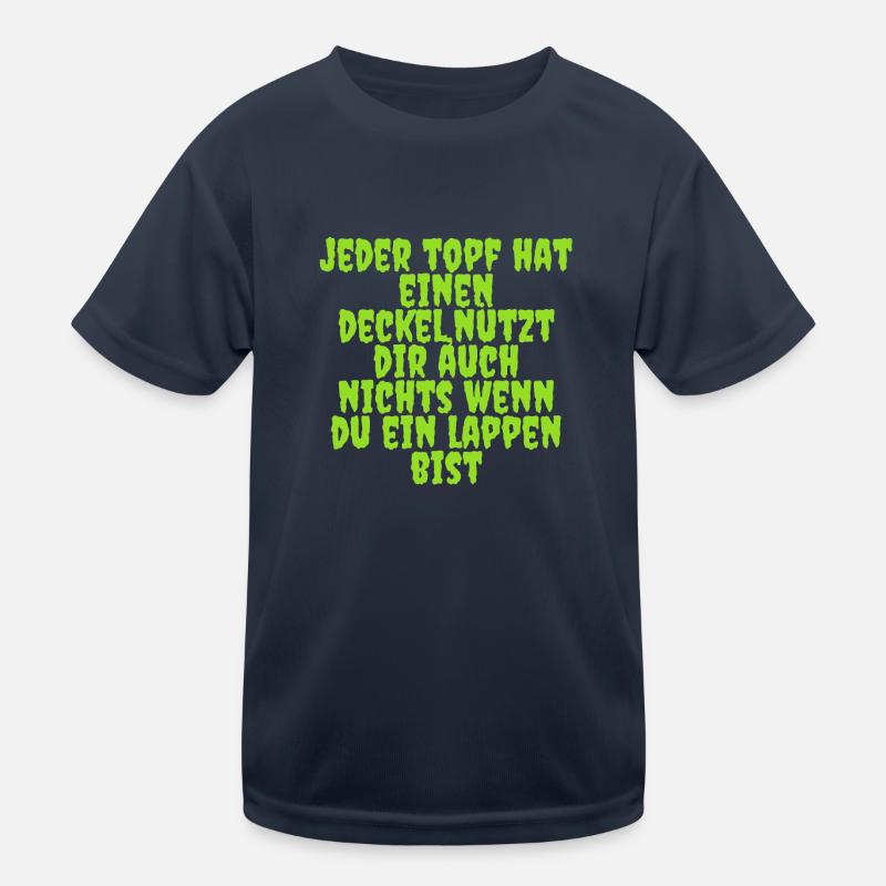 jeder Topf hat einen Deckel - Kinder Funktions-T-Shirt - Navy