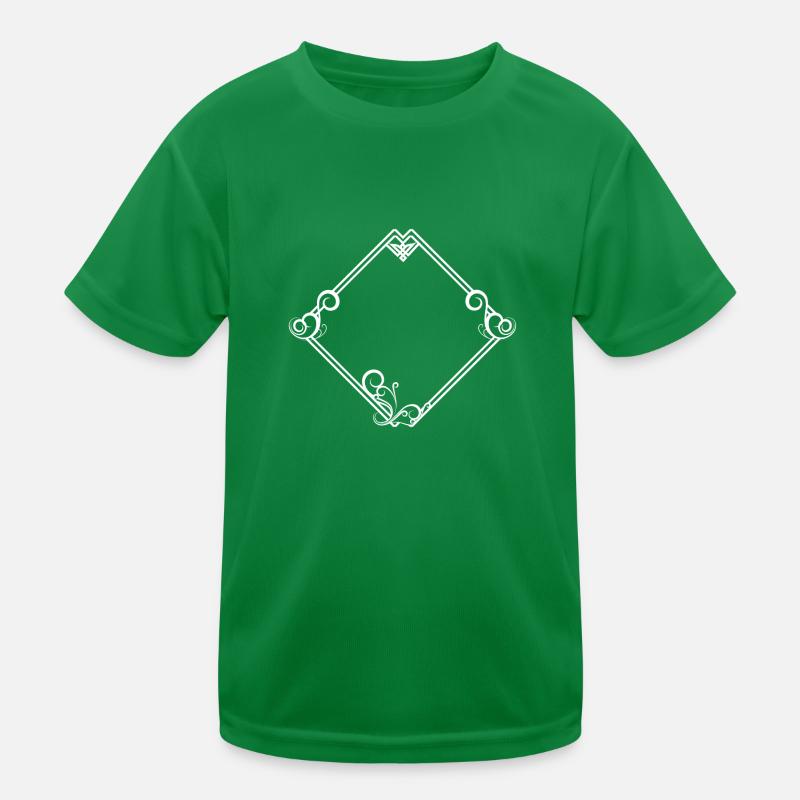 White Square Frame Ornaments Kids Functional T-Shirt