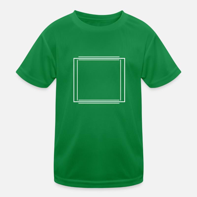 Lignes blanches Décoration de cadre carré T-shirt sport Enfant
