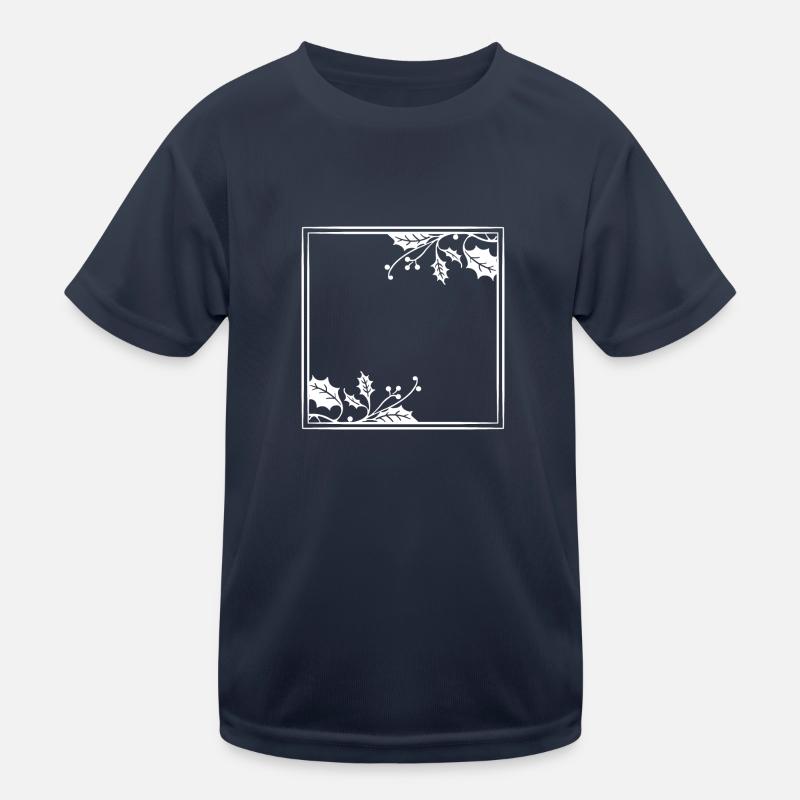 White frame bay leaf Christmas Kids Functional T-Shirt