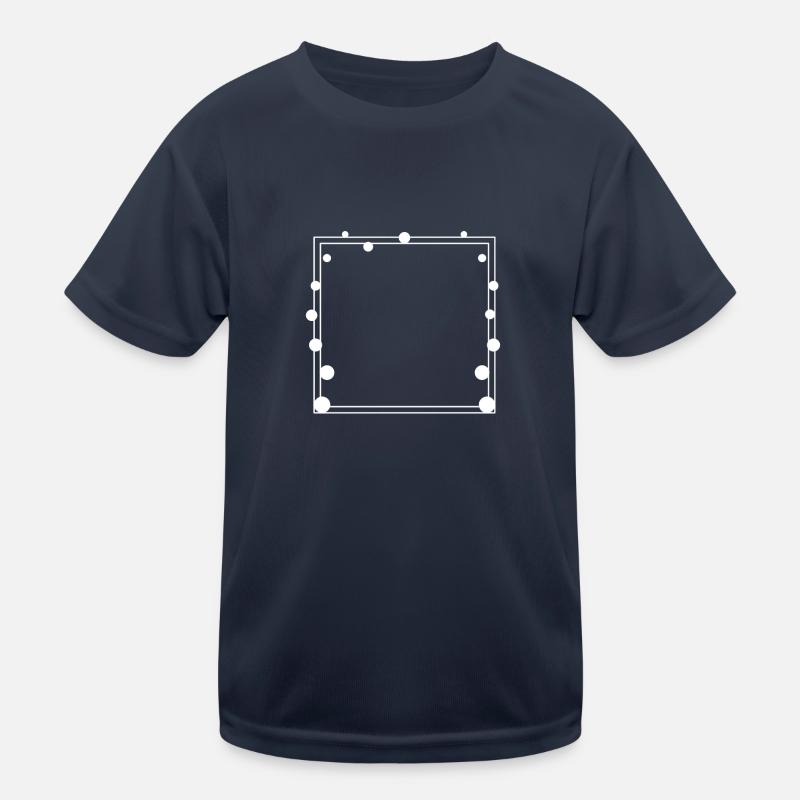 Dotted frame Square white Kids Functional T-Shirt