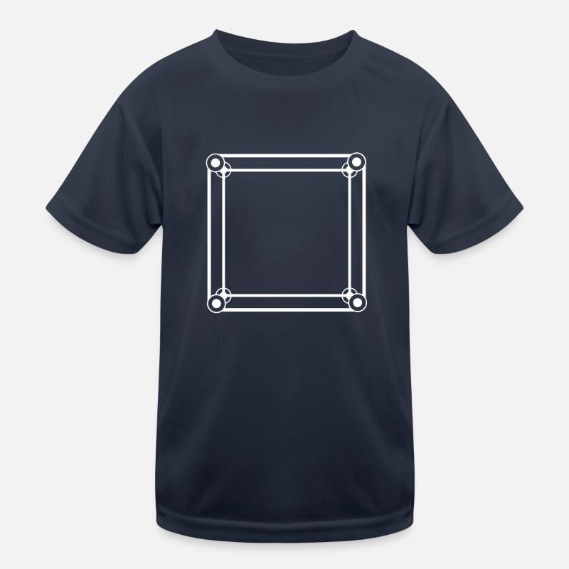 Simple Square Frame White Decoration Kids Functional T-Shirt