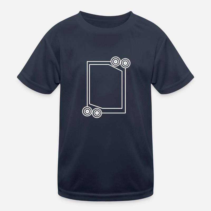 Cool long frame in white decoration Kids Functional T-Shirt