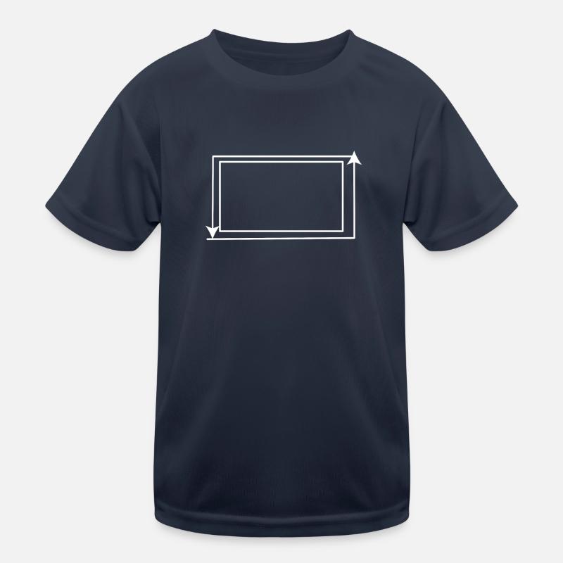 Cadre de flèche blanche rectangulaire T-shirt sport Enfant