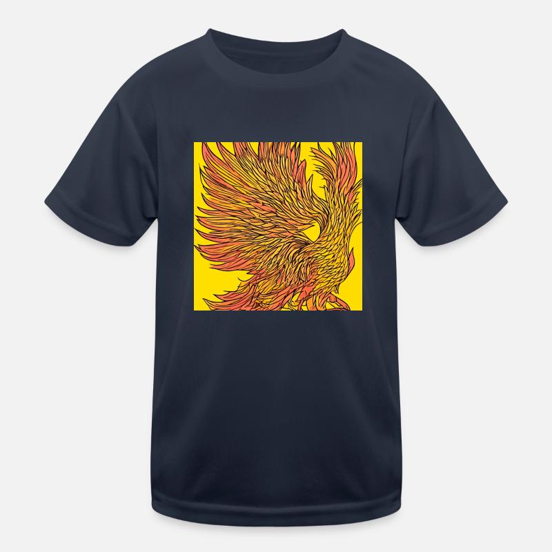 Illustration eines Phönix, Vektorstil Kinder Funktions-T-Shirt