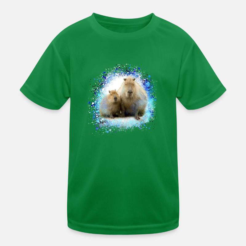 Capybara,Pig,Graffiti,Capybara,Duo Kids Functional T-Shirt
