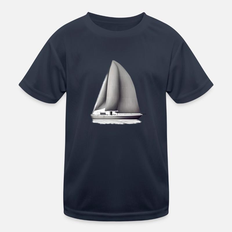Sailing Sailboat Sailing Sailing Sailing Ship Kids Functional T-Shirt