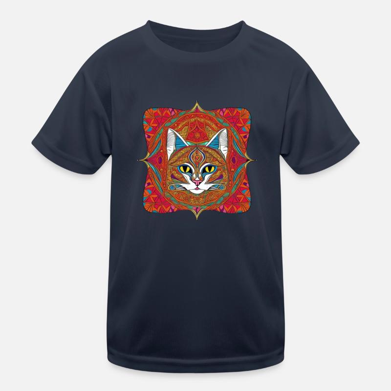 Schöne böhmische Katze | Kinder Funktions-T-Shirt
