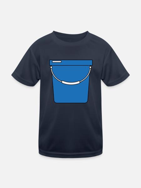 Eimer - Kinder Funktions-T-Shirt - Navy - Vorne