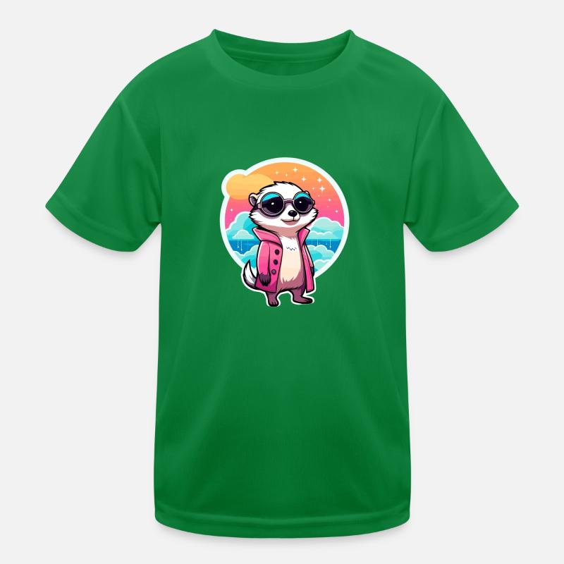 Erdmännchen Zeichnung Kinder Funktions-T-Shirt