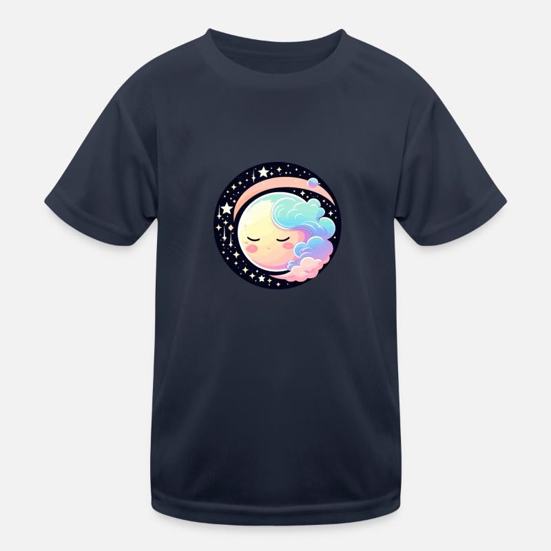 Moon Landscape Illustration Kids Functional T-Shirt