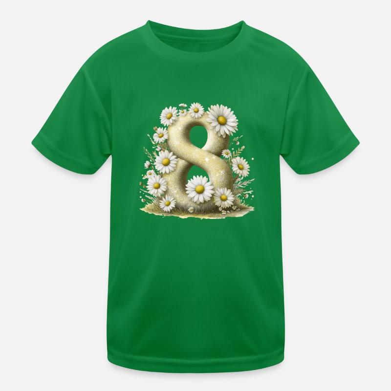 N ° 8 eit numérique fond numéro vecteur signe tal T-shirt sport Enfant