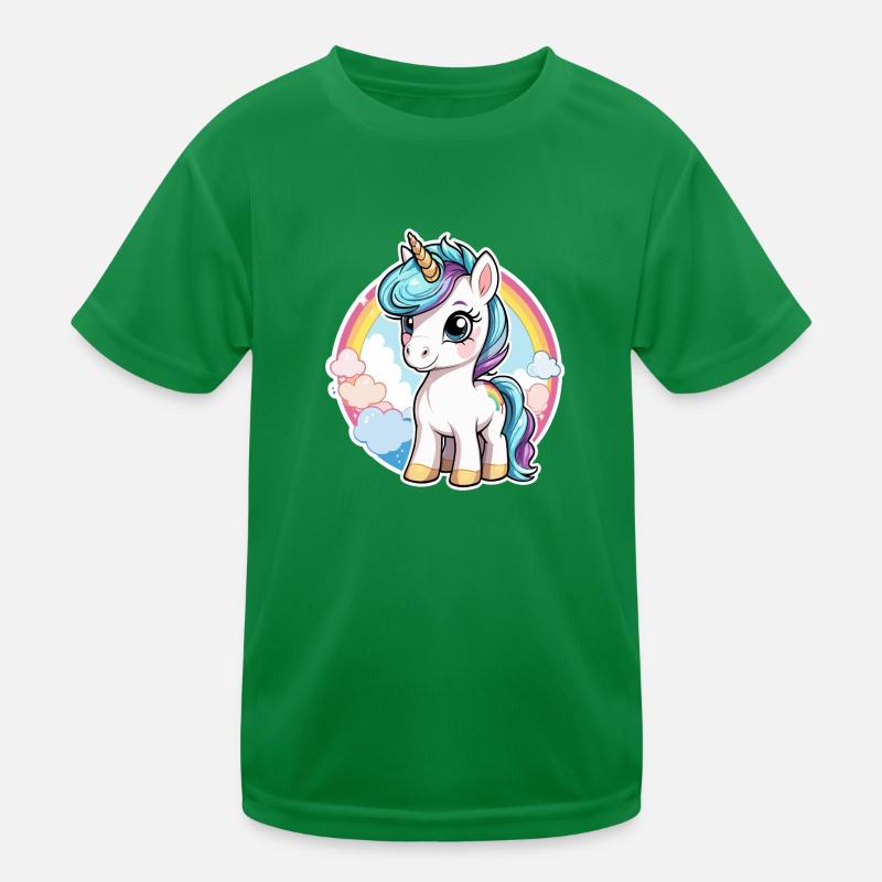 Einhorn Illustration Kinder Funktions-T-Shirt