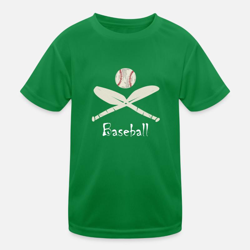 Baseball and bat Kids Functional T-Shirt