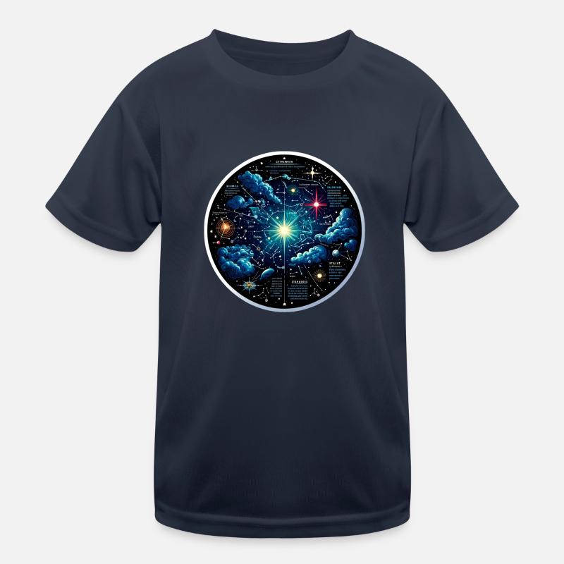 Constellations Star Map Kids Functional T-Shirt