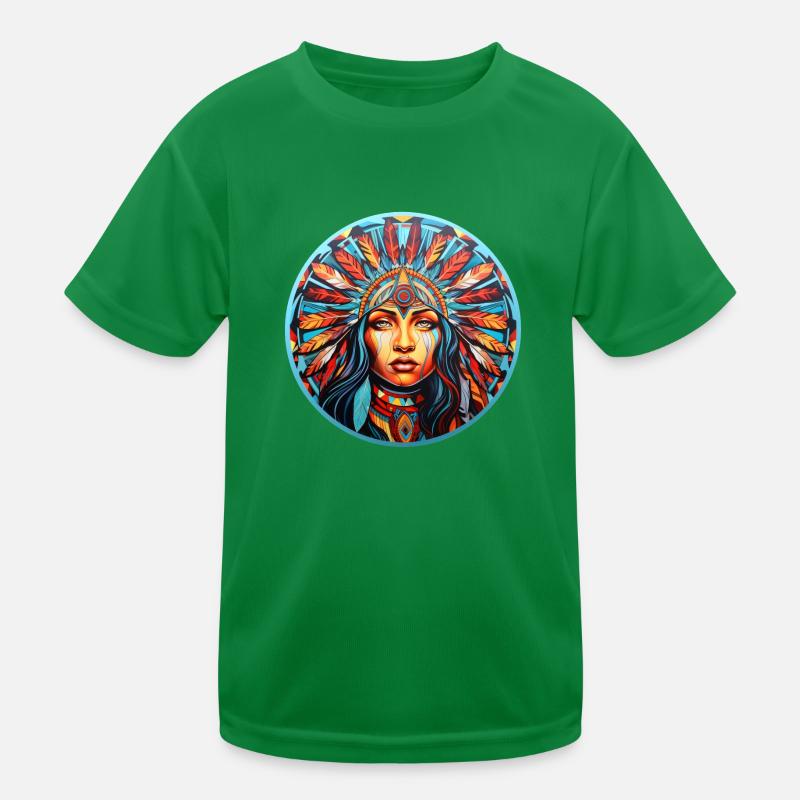 Squaw amérindienne T-shirt sport Enfant