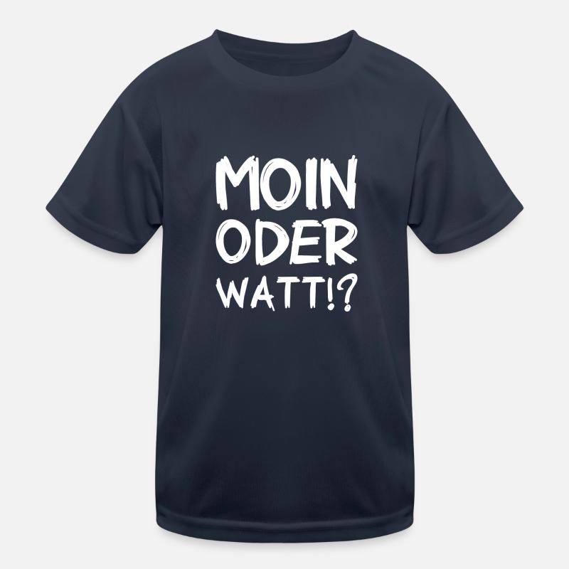 Moin oder Watt? - Kinder Funktions-T-Shirt - Navy