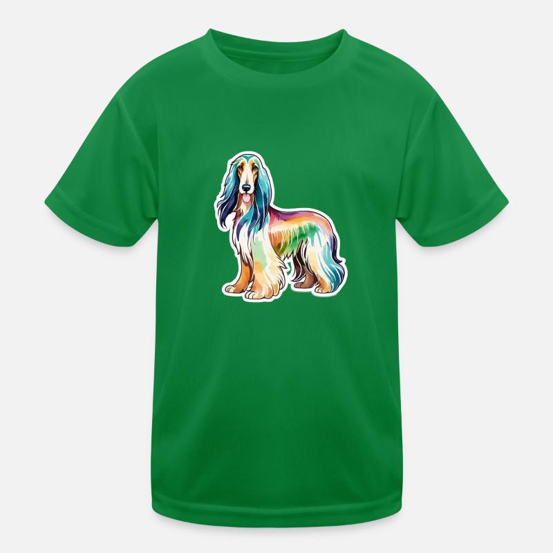 Lévrier afghan aquarelle T-shirt sport Enfant