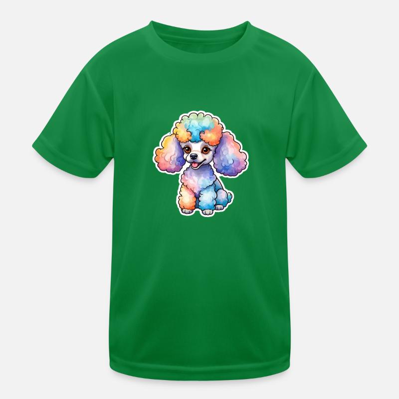 Caniche Aquarelles T-shirt sport Enfant