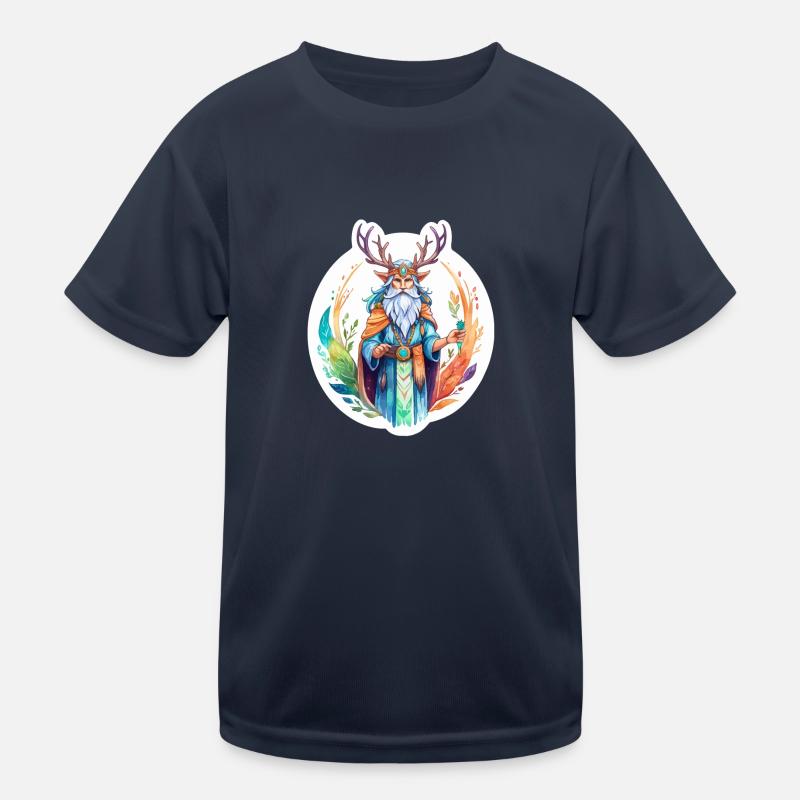 Druide Wasserfarben Kinder Funktions-T-Shirt