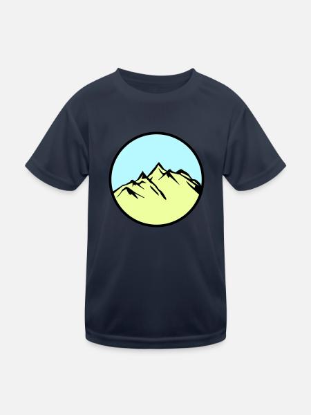 mountains mountains - Kids Functional T-Shirt - navy - Front