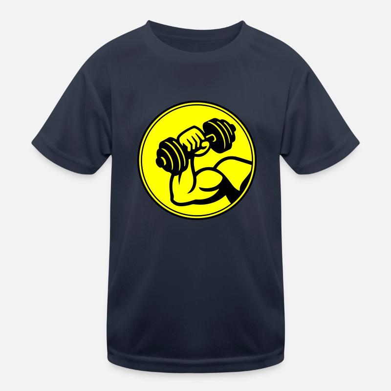 Dumbbell Muscles Kids Functional T-Shirt