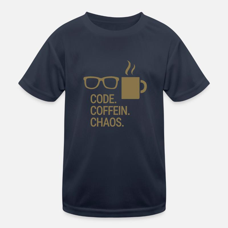 Code. Coffein. Chaos. Kinder Funktions-T-Shirt