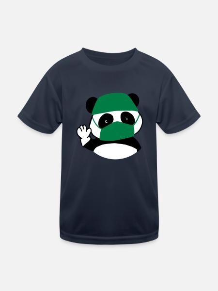 Operationssaal des Panda-Chirurgen - Kinder Funktions-T-Shirt - Navy - Vorne