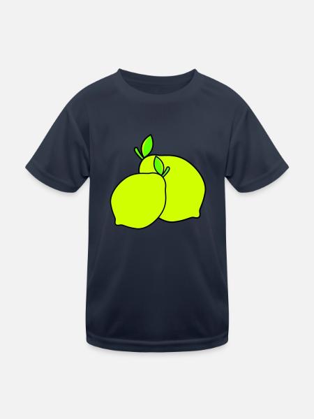 lemons - Kids Functional T-Shirt - navy - Front