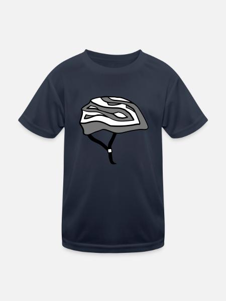 casque de vélo pilote de vélo conducteur conducteur - T-shirt sport Enfant - bleu marine - Devant