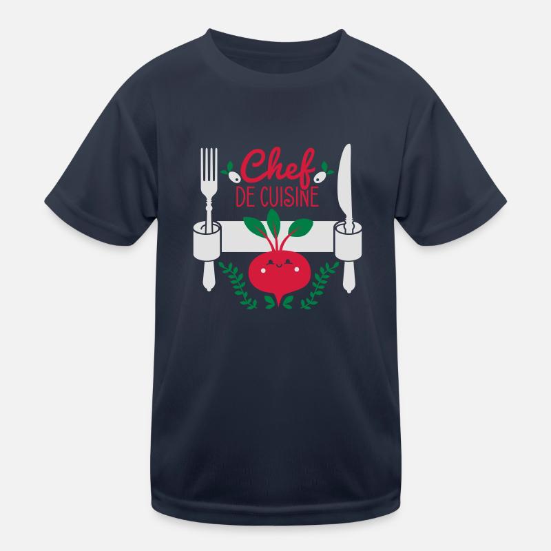 Chef de cuisine - Küchenchef - Koch - Köchin - 3C - Kinder Funktions-T-Shirt - Navy