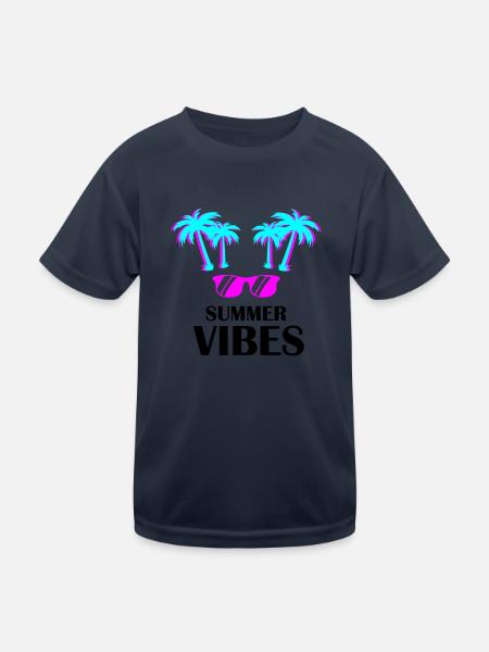 Summer Vibes - Kids Functional T-Shirt - navy - Front