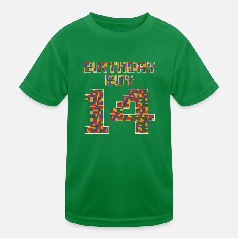 Mignon 14th Birthday Gift 14 ans Bâtiment en bloc T-shirt sport Enfant