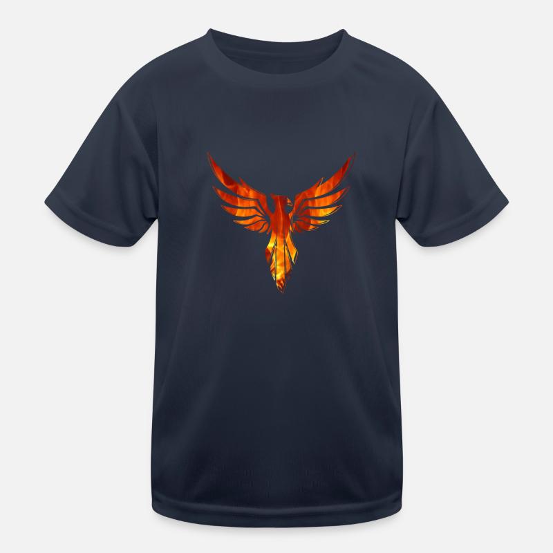 Phoenix,Bird,Graffiti,Painting,Spark,Fire Kids Functional T-Shirt