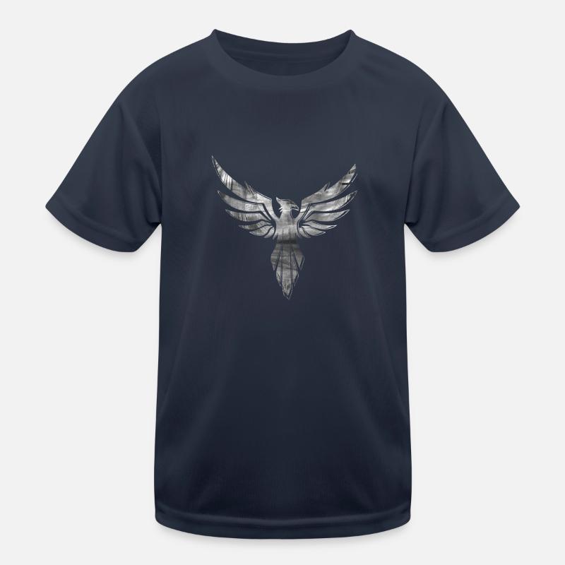 phoenix,vogel,graffiti,silber Kinder Funktions-T-Shirt