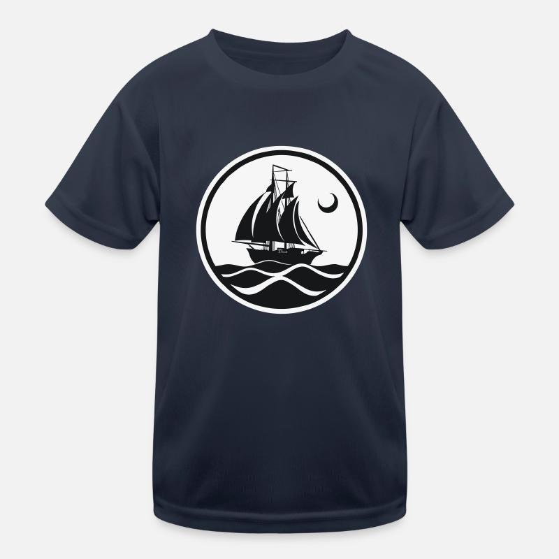 Nautical Adventure Ship Kids Functional T-Shirt