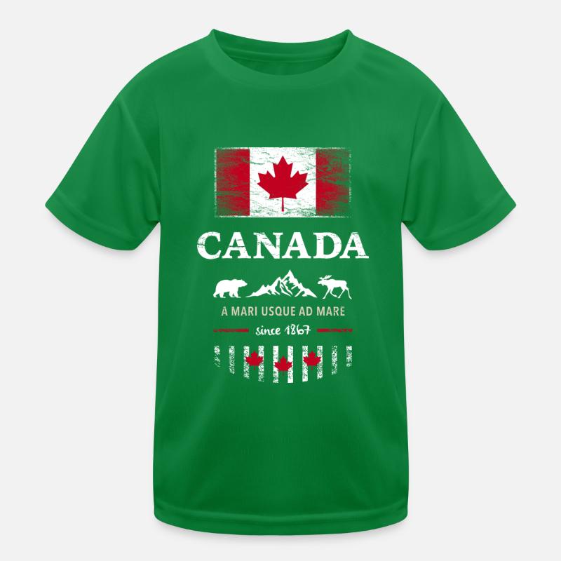 Canada Canada America maple leaf flag flag bear Kids Functional T-Shirt