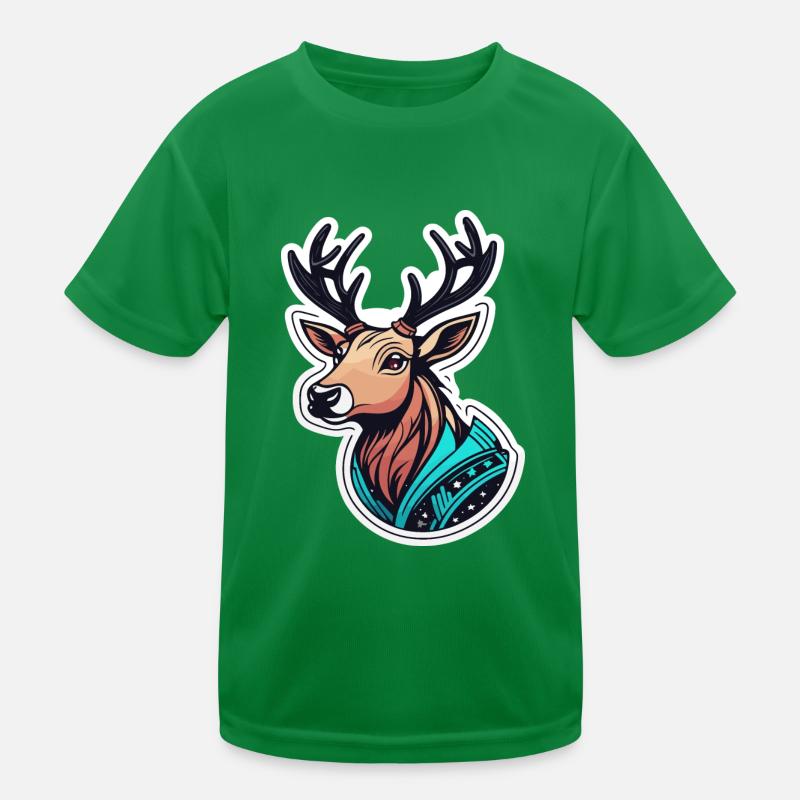 Illustration de Noël de renne T-shirt sport Enfant